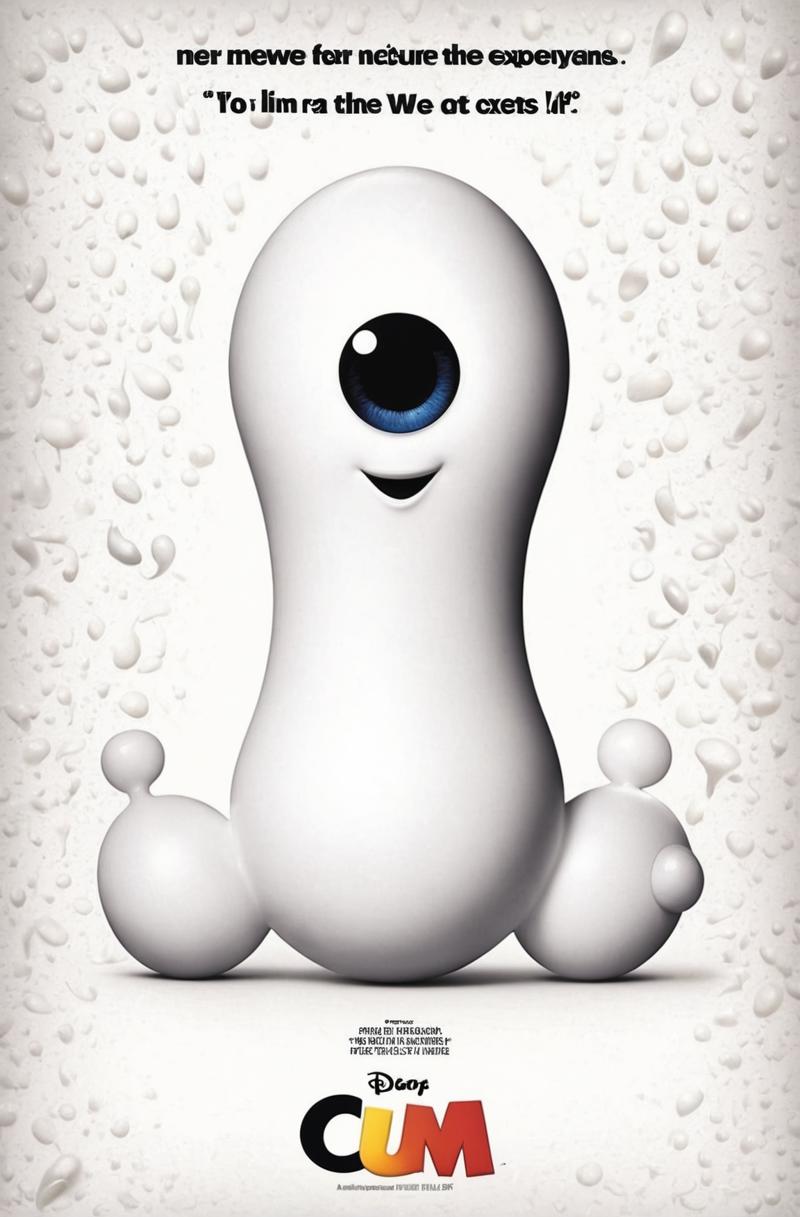 00084-Movie Poster of a Rated-R Pixar Movie called _CUM_, Pixar Animation, Sperm Figure_.png